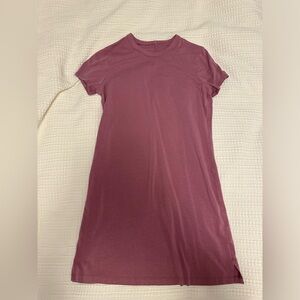 Lululemon Classic-Fit Cotton-Blend T-Shirt Dress, Velvet Dust (S)